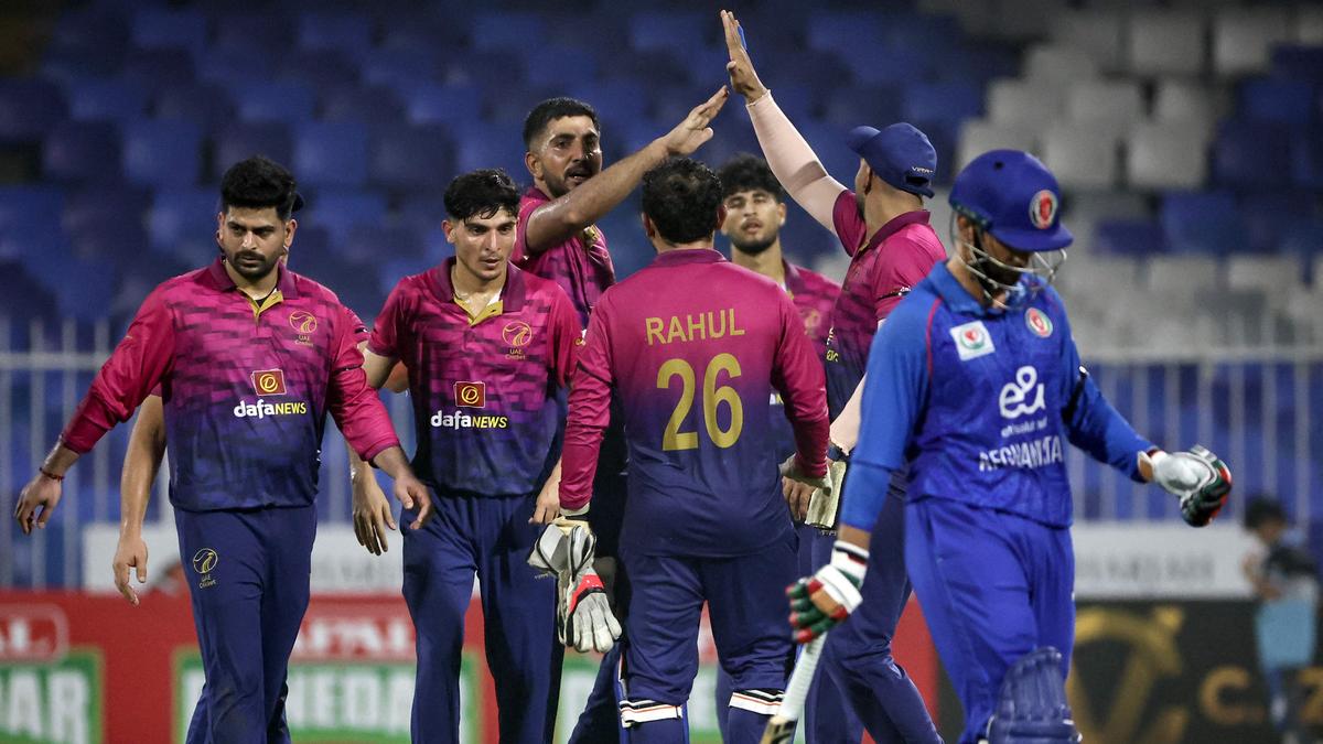 AFG vs UAE Live Score, T20I Tri-Series 2025: UAE 101/4 (12 overs), needs 189 runs to win against Afghanistan