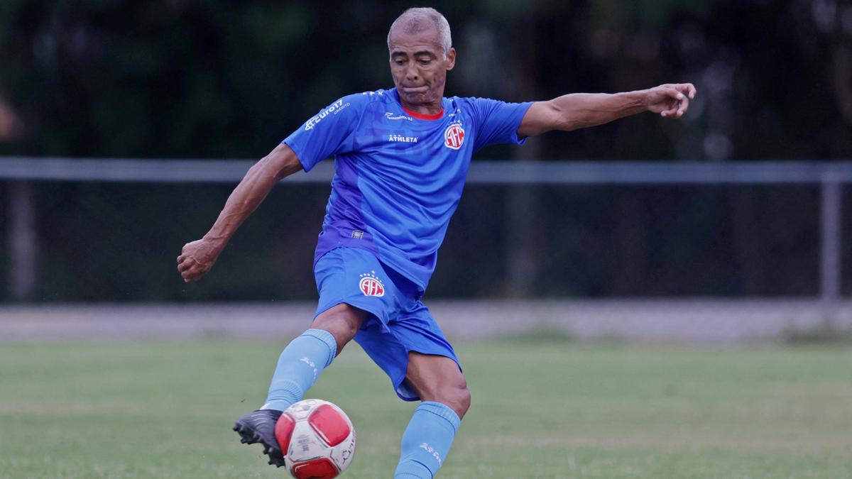 Brazil’s Romario returns to training at age 58, scores twice