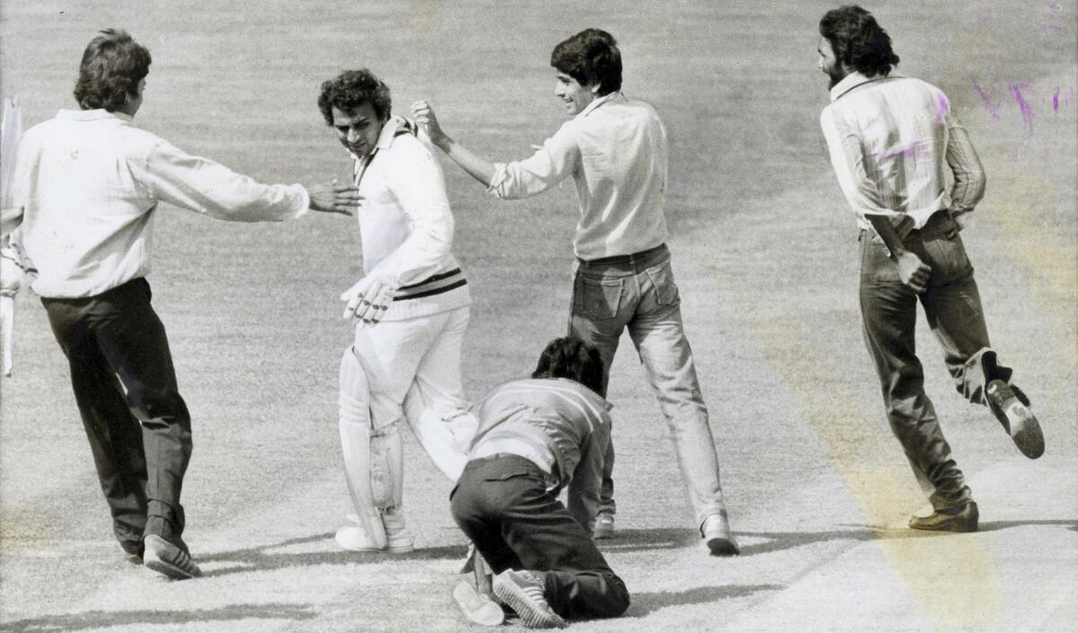 Gavaskar during his 221-run knock against England at the Oval. 