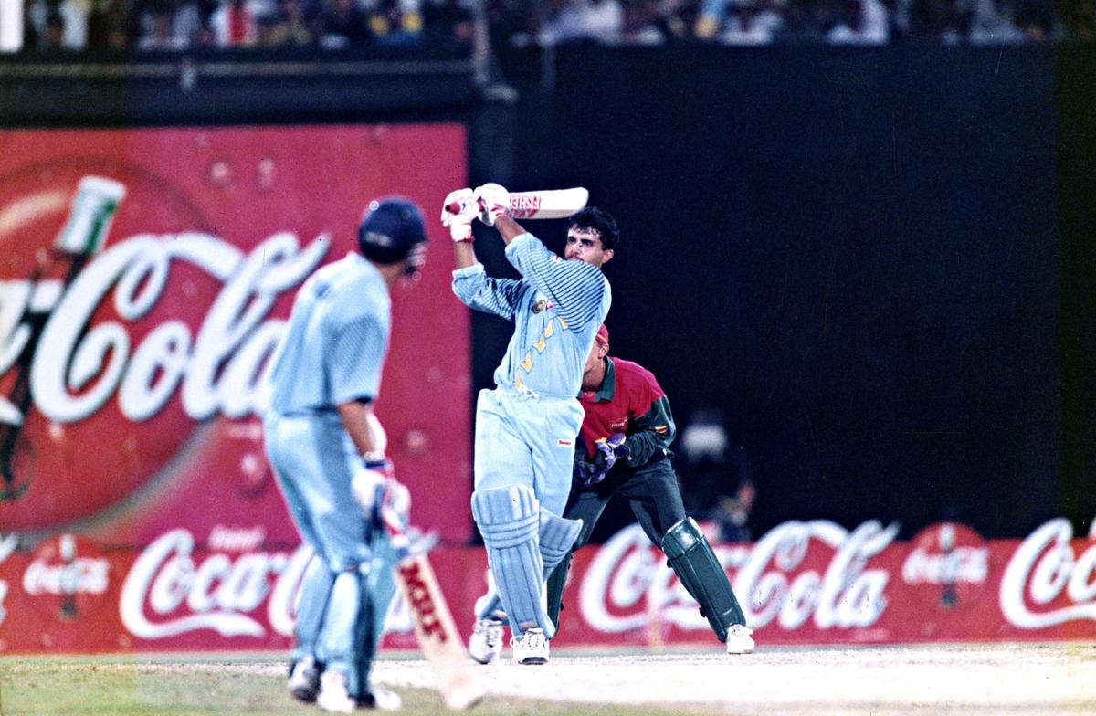 Sourav Ganguly of India in action during Coca-Cola Champions trophy. 