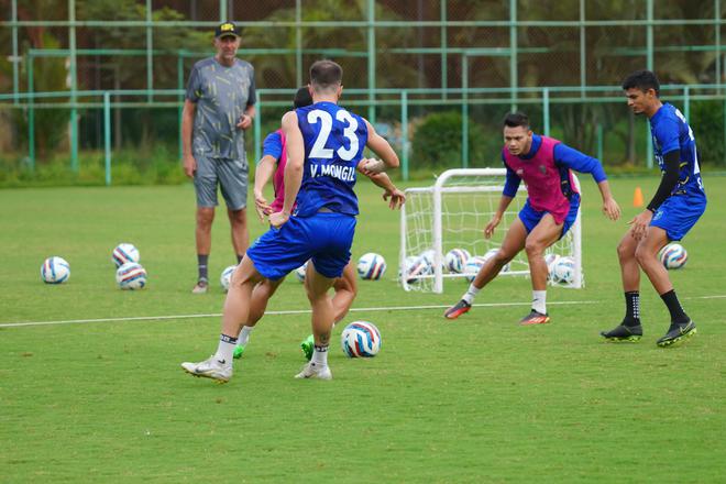 KBFC players training ahead of the game against EBFC (ISL)            