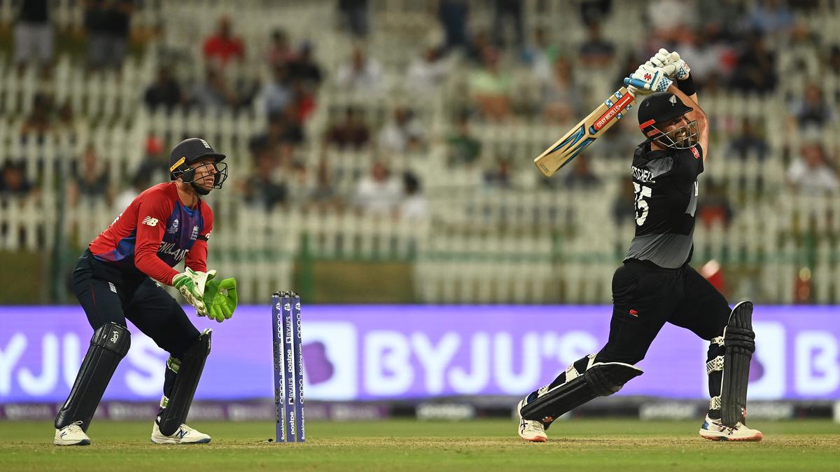 Daryl Mitchell brutalised Chris Woakes for 19 in an over that broke England’s resistance. His unbeaten 72 carried New Zealand home.