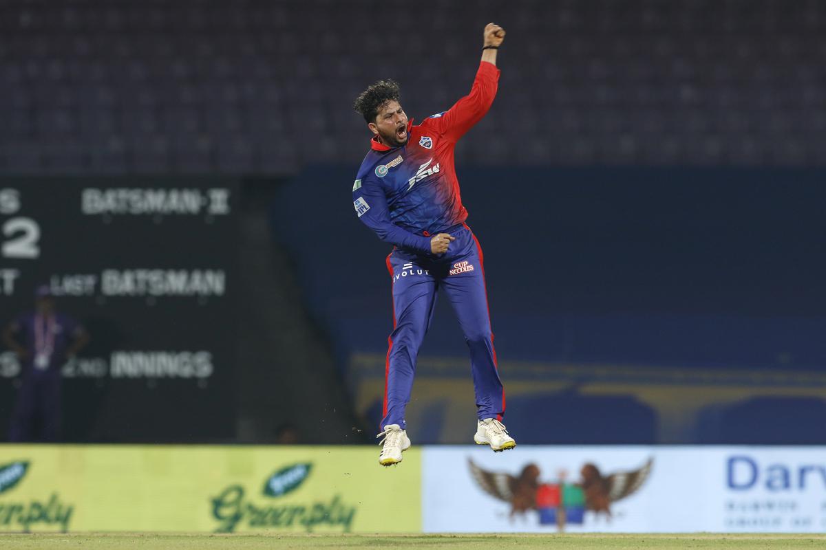 Spinning a web: Kuldeep Yadav will be a crucial part of Delhi Capitals’ bowling attack.