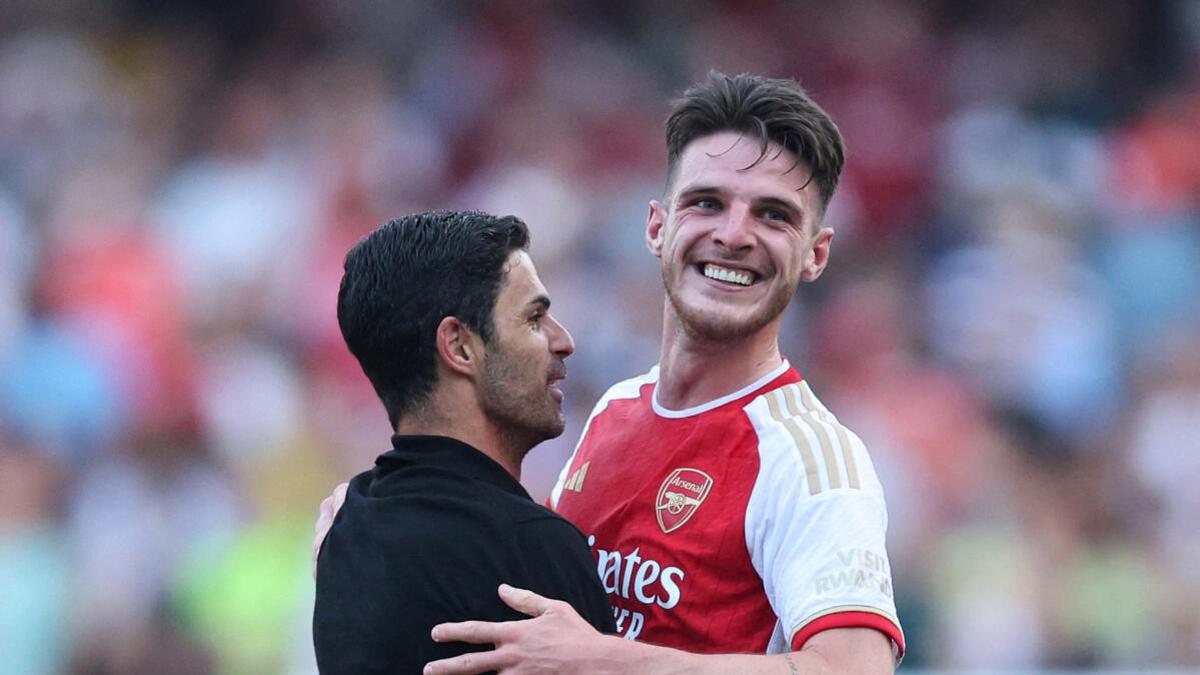 Video: Arteta predicts more goals from Rice after late effort helps Arsenal sink United