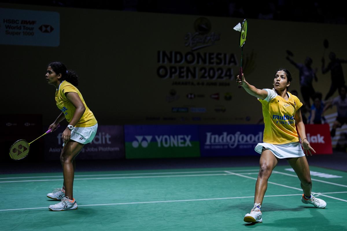 India’s women’s doubles pair Treesa Jolly (L) and Gayatri Gopichand Pullela.