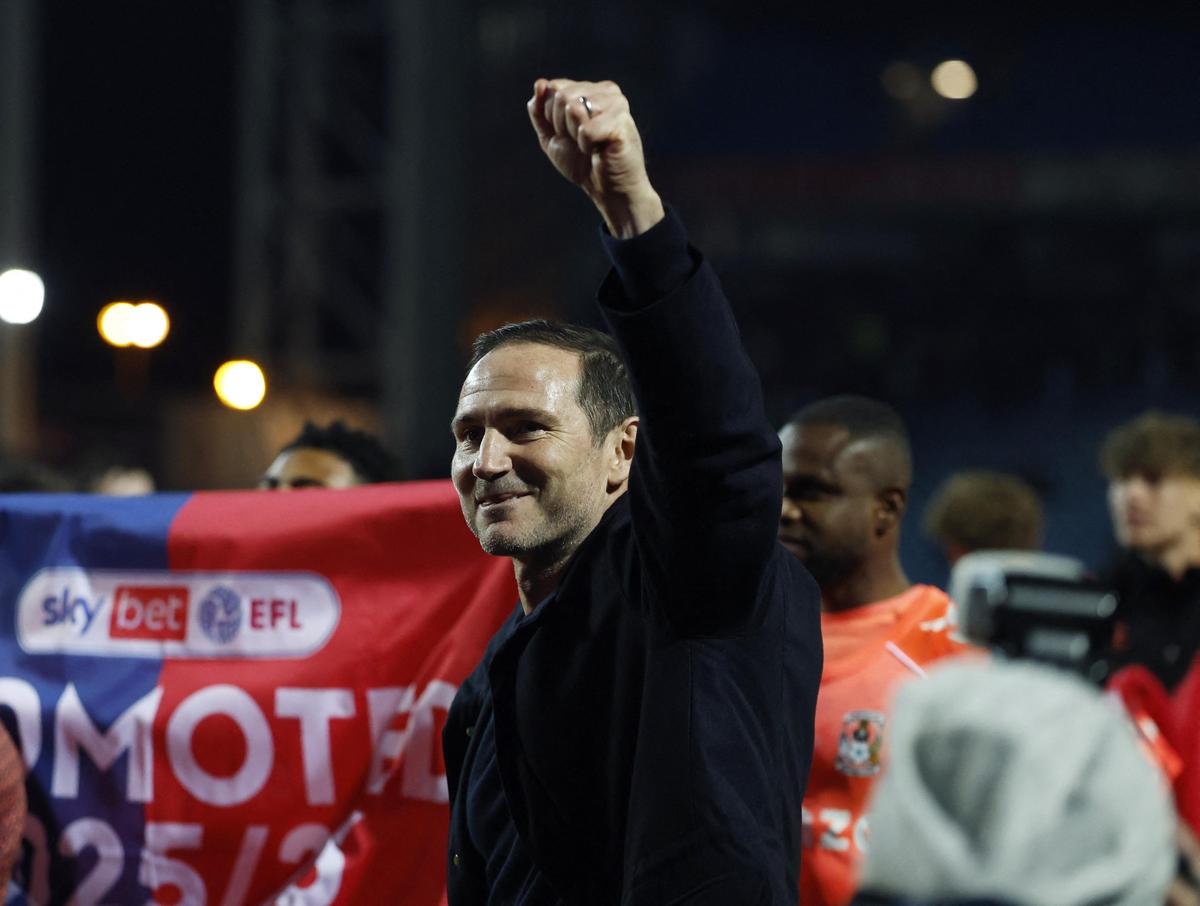 It was former England and ‌Chelsea midfielder Lampard’s first promotion as a manager and he was clearly emotional as the achievement sank in.