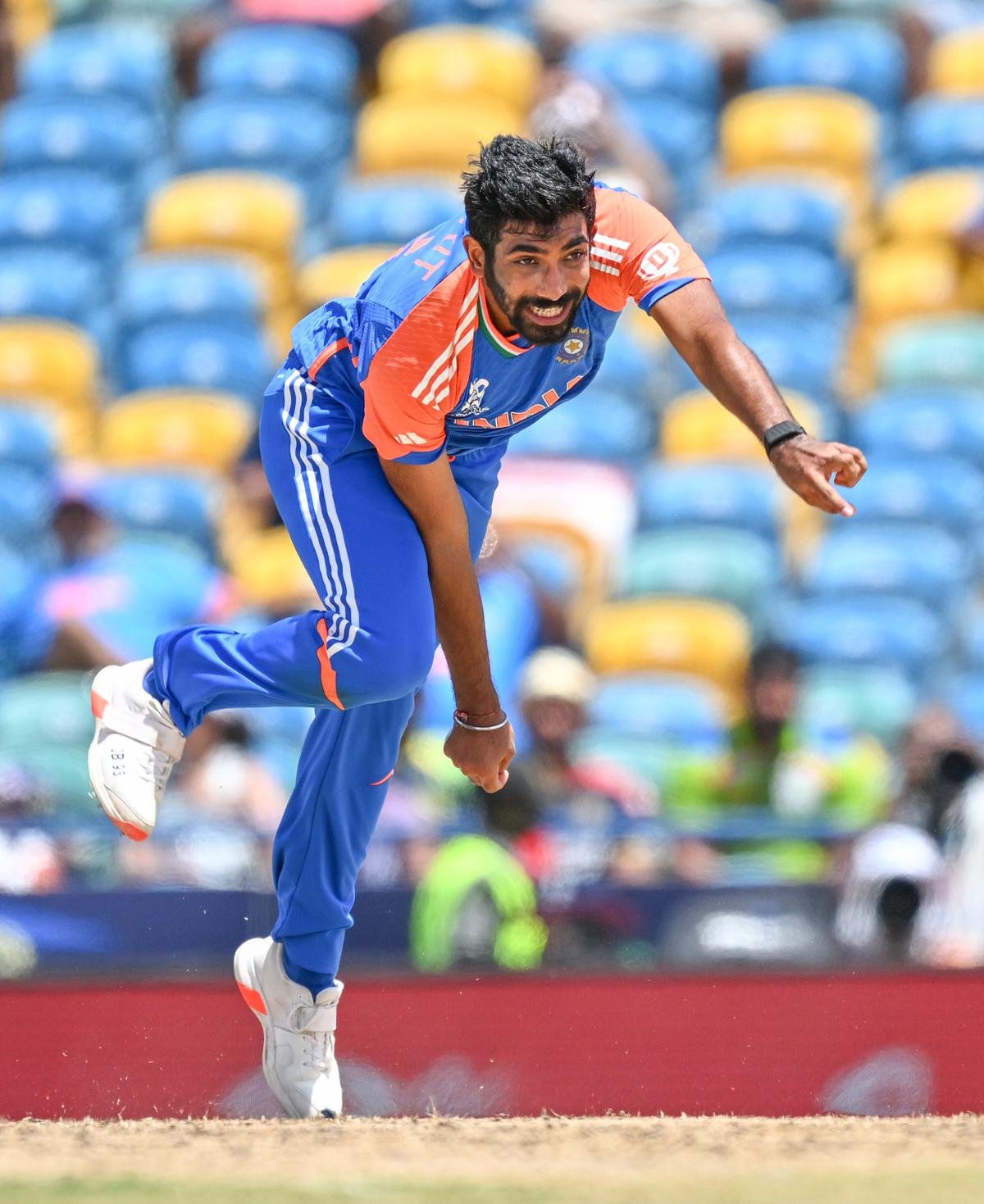 Jasprit Bumrah, in action during the T20 World Cup 2024 Super 8 match against Afghanistan in Bridgetown, Barbados on Thursday.