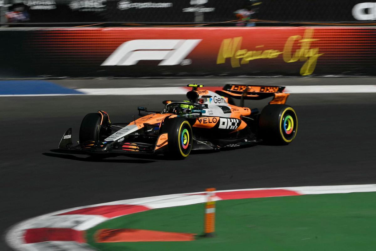 Back in form: Just as Max Verstappen seemed to have the momentum, Lando Norris displayed a glimpse of why McLaren is still the best car (in pic) on the grid. With four races remaining this season, only one point separates the top two in the Drivers’ Championship.