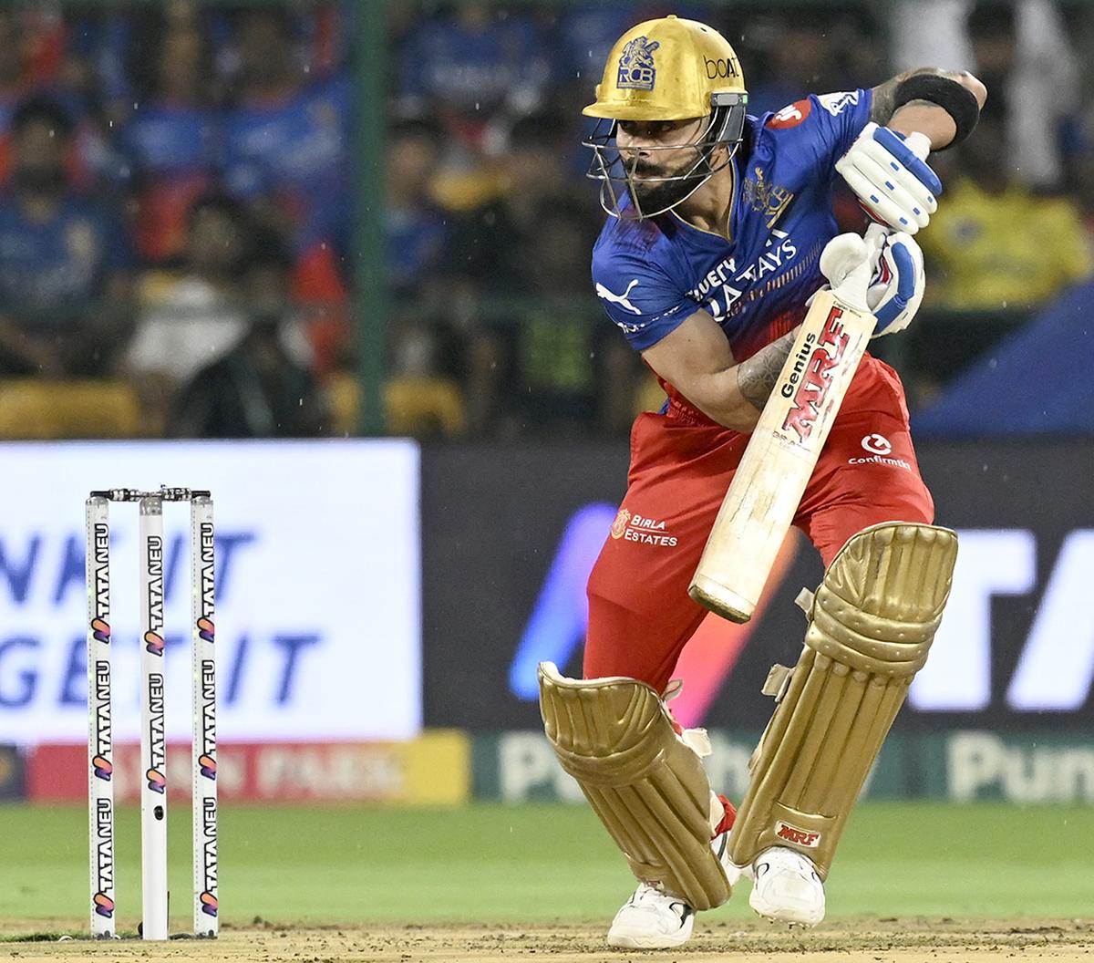 Virat Kohli in action against CSK. 