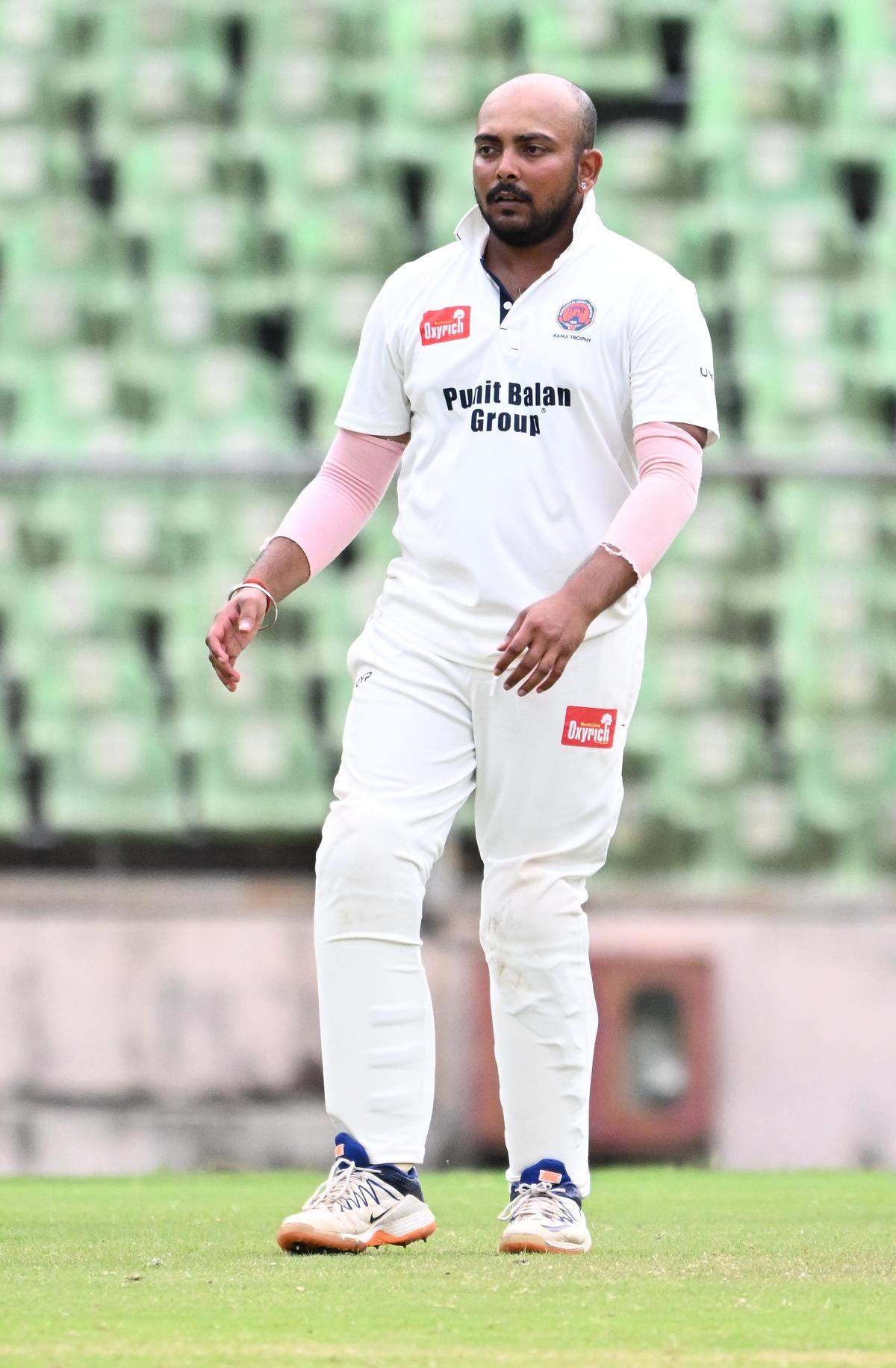 FILE PHOTO: Maharashtra’s Prithvi Shaw, pictured during an earlier Ranji Trophy fixture.