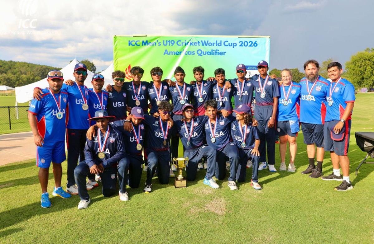 The USA team, which made it to the next edition of the ICC Under-19 World Cup.