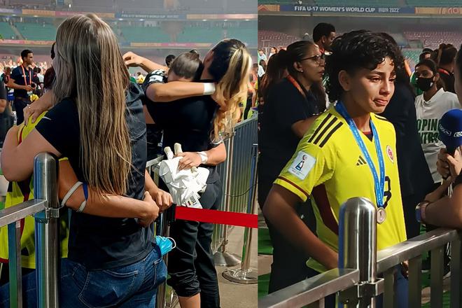 Colombia’s Yesica Munoz broke down in the mixed zone as her nation’s local reporters hugged her, consoling a kid who had just lost her biggest match in life so far.