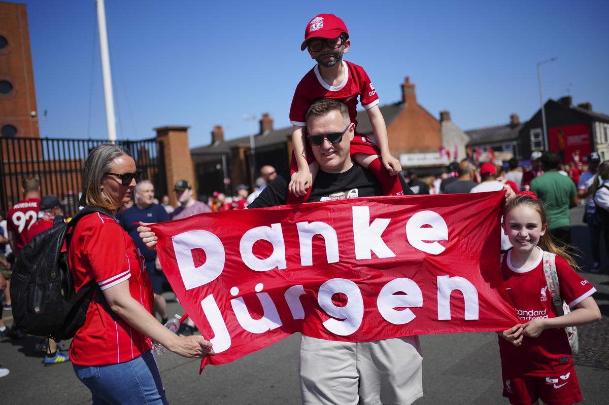 Fans greet Liverpool’s manager Jurgen Klopp ahead the English Premier League match between Liverpool and Wolverhampton Wanderers.