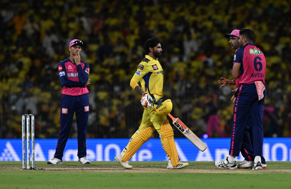 Jadeja became the third batter in IPL history to be adjudged out for obstructing the field. 