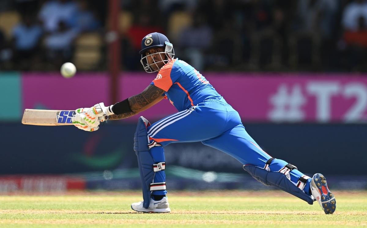 India’s Suryakumar Yadav in action during the T20 World Cup 2024. 