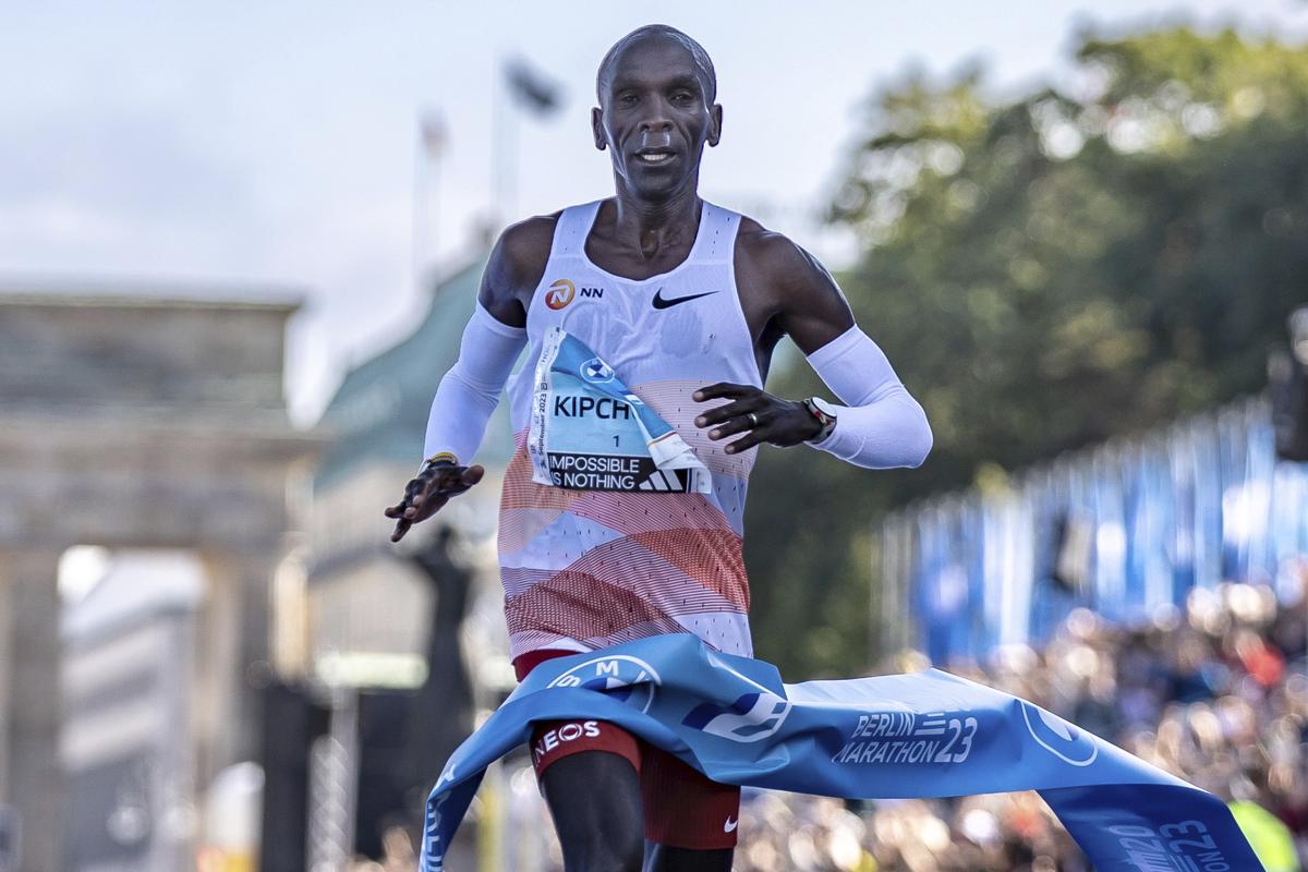 Kipchoge is the defending champion in the men’s race at the Berlin Marathon.