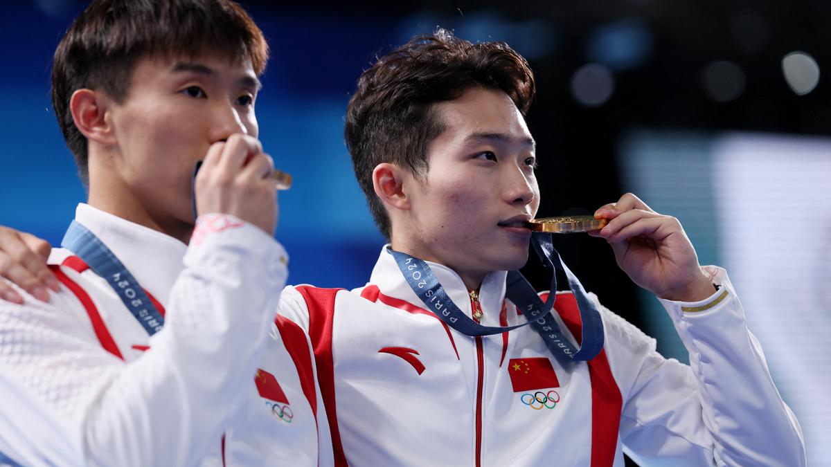 Paris 2024 Olympics: China’s Wang and Long win gold in men’s synchronised diving 3m springboard