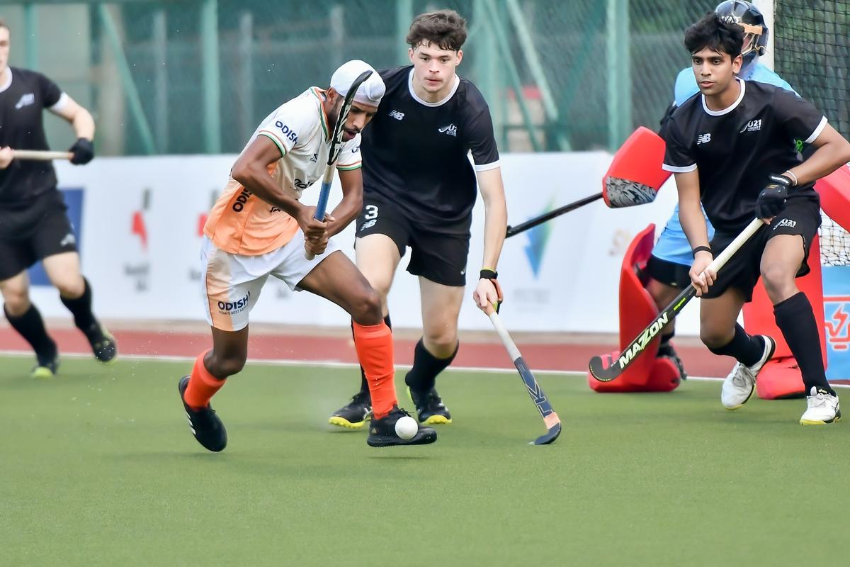 India against New Zealand during Sultan of Johor Cup.