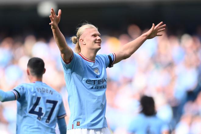 Erling Haaland has 27 goals this season so far and 12 more from here will enlist him on another individual record for Man City.