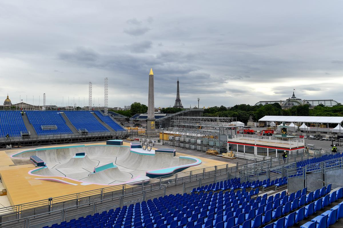 The Skatepark area at the Place de la Concorde.