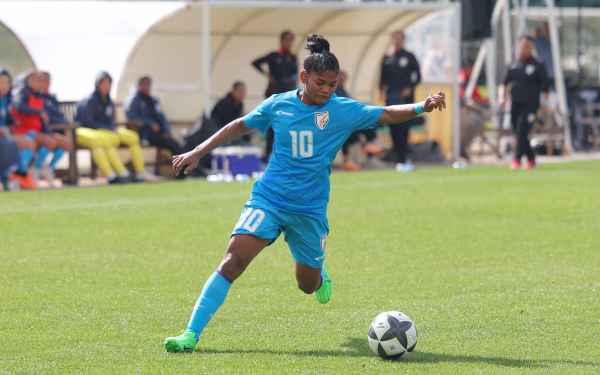 Pyari Xaxa, who plays for Odisha FC women in the Indian Women’s League, scored the third goal, asserting further control for India against Estonia.