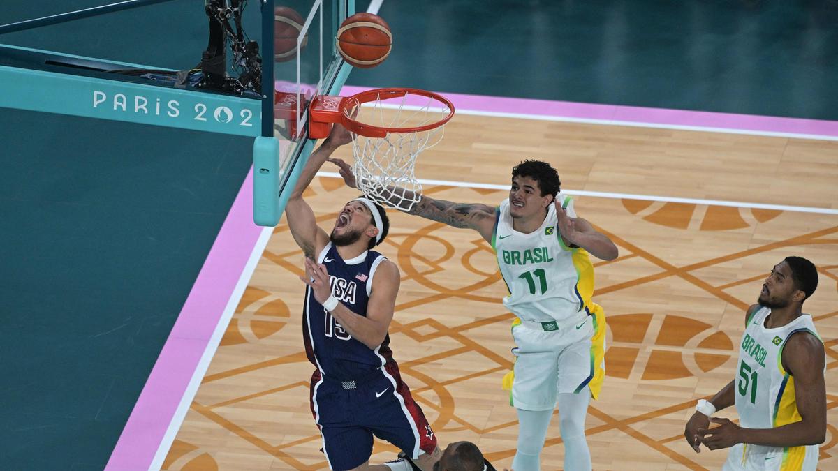 Paris Olympic 2024: US rolls into semifinals of basketball tournament, eases past Brazil 122-87