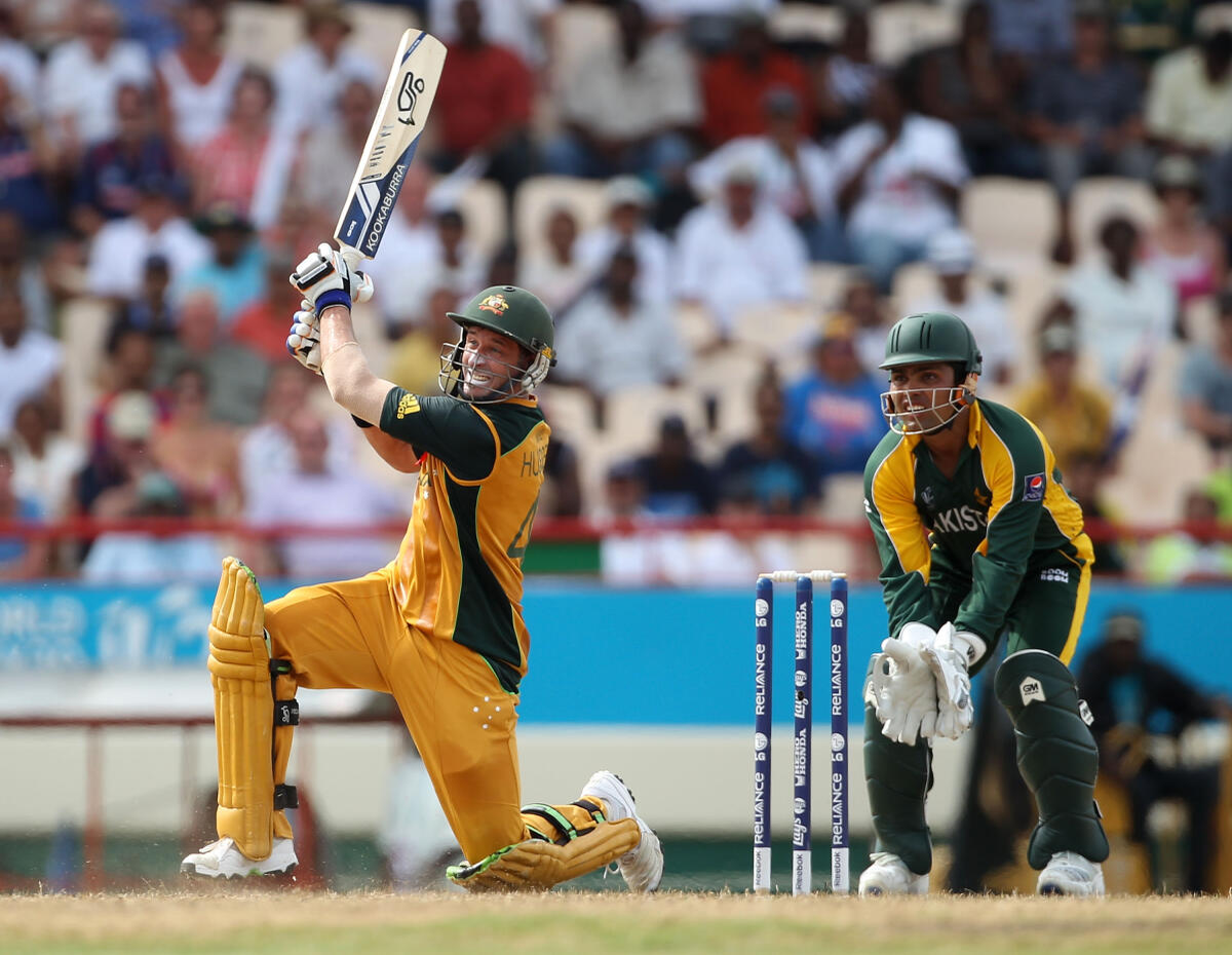 Pakistan’s defence was finally broken in the final over with a towering six over long-on as Hussey carried Australia into the final.