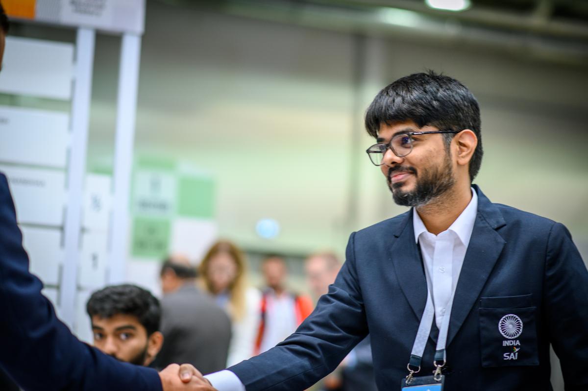 Srinath Narayanan during the 2024 Chess Olympiad.