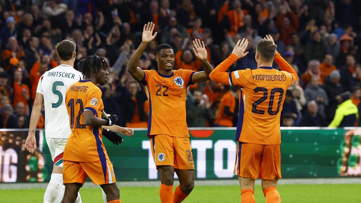 UEFA Nations League 2024-25: Netherlands books last eight spot after convincing win over Hungary