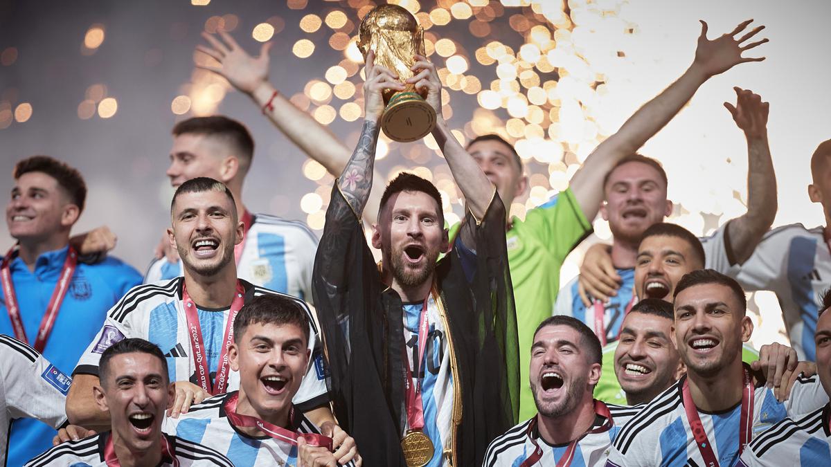 Lionel Messi of Argentina poses during the official FIFA World Cup News  Photo - Getty Images