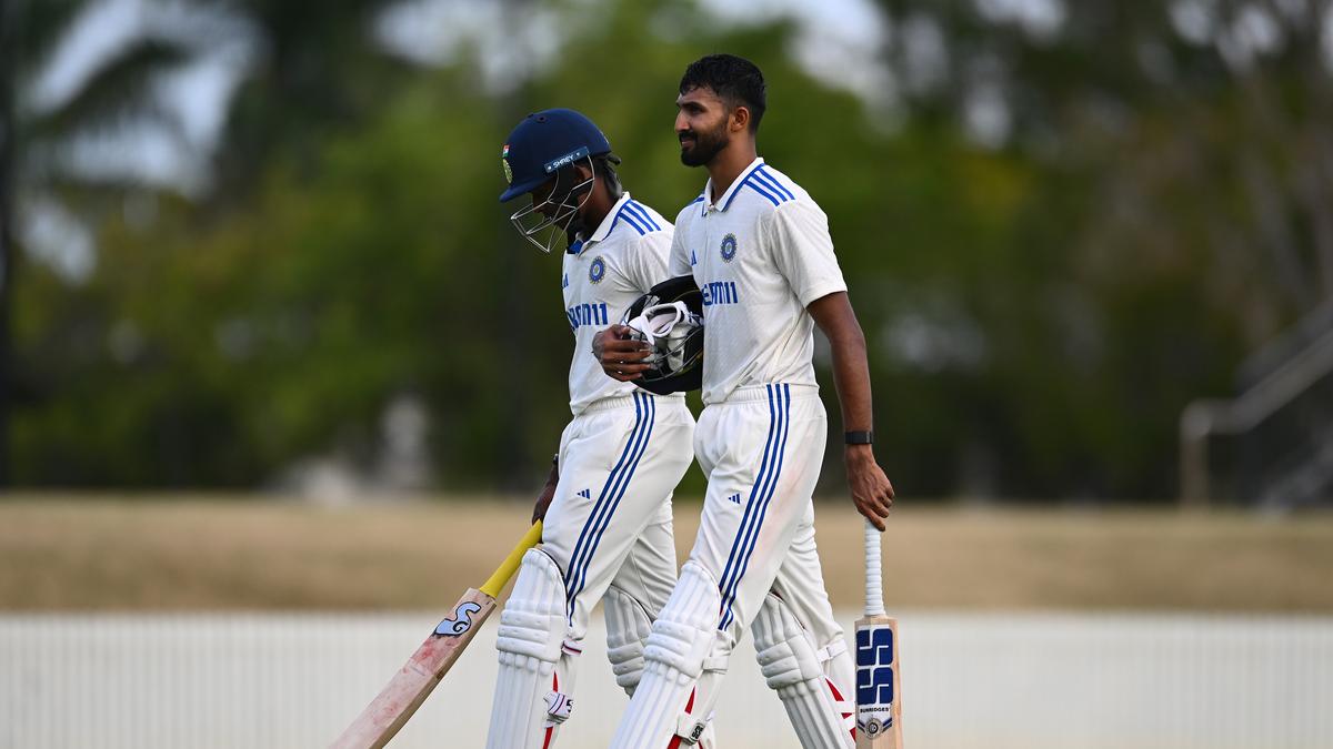 IND A vs AUS A, 1st unofficial Test: Sudharsan, Padikkal score fifties for India A after Mukesh rattles Australia A on Day 2