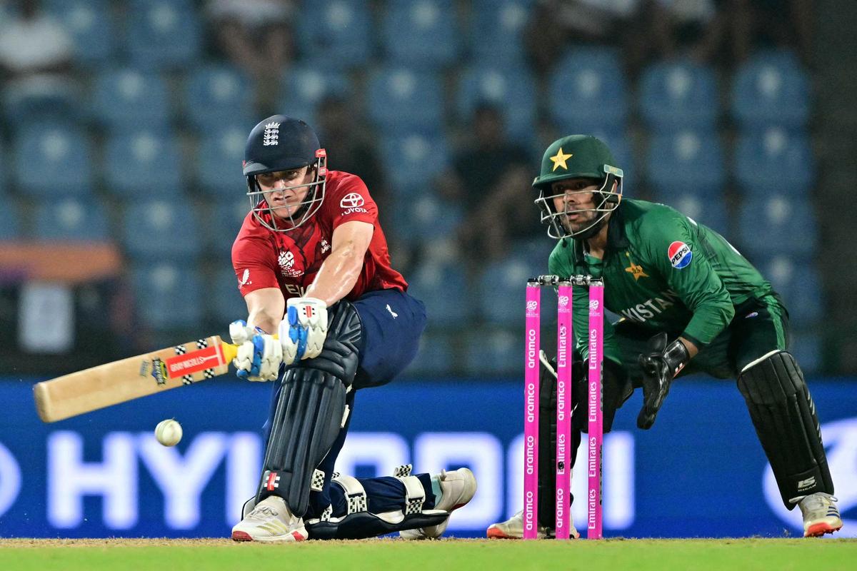 Sweeping for success: Brook took the gamble in opting for sweep shots — something he has not been confident about in the past few months — and reaped the dividends Sweeping for success: Brook took the gamble in opting for sweep shots — something he has not been confident about in the past few months — and reaped the dividends