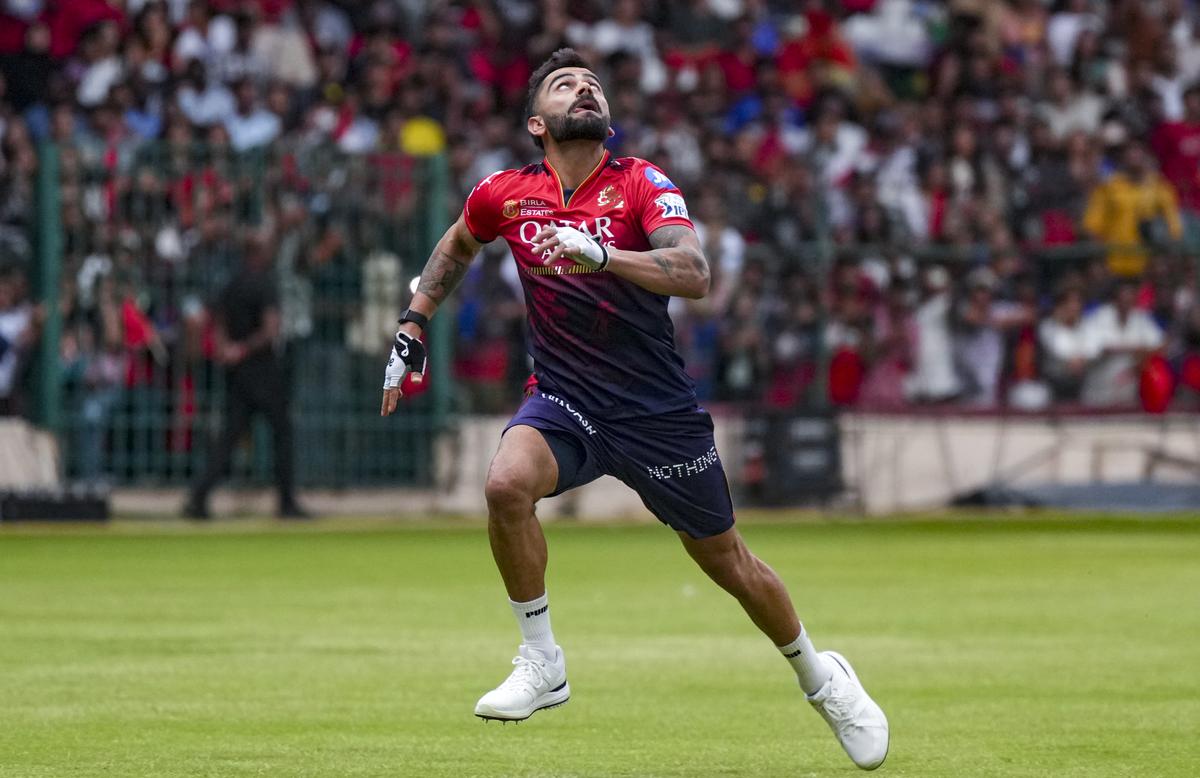 Royal Challengers Bengaluru’s Virat Kohli during a practice session ahead of IPL 2025.