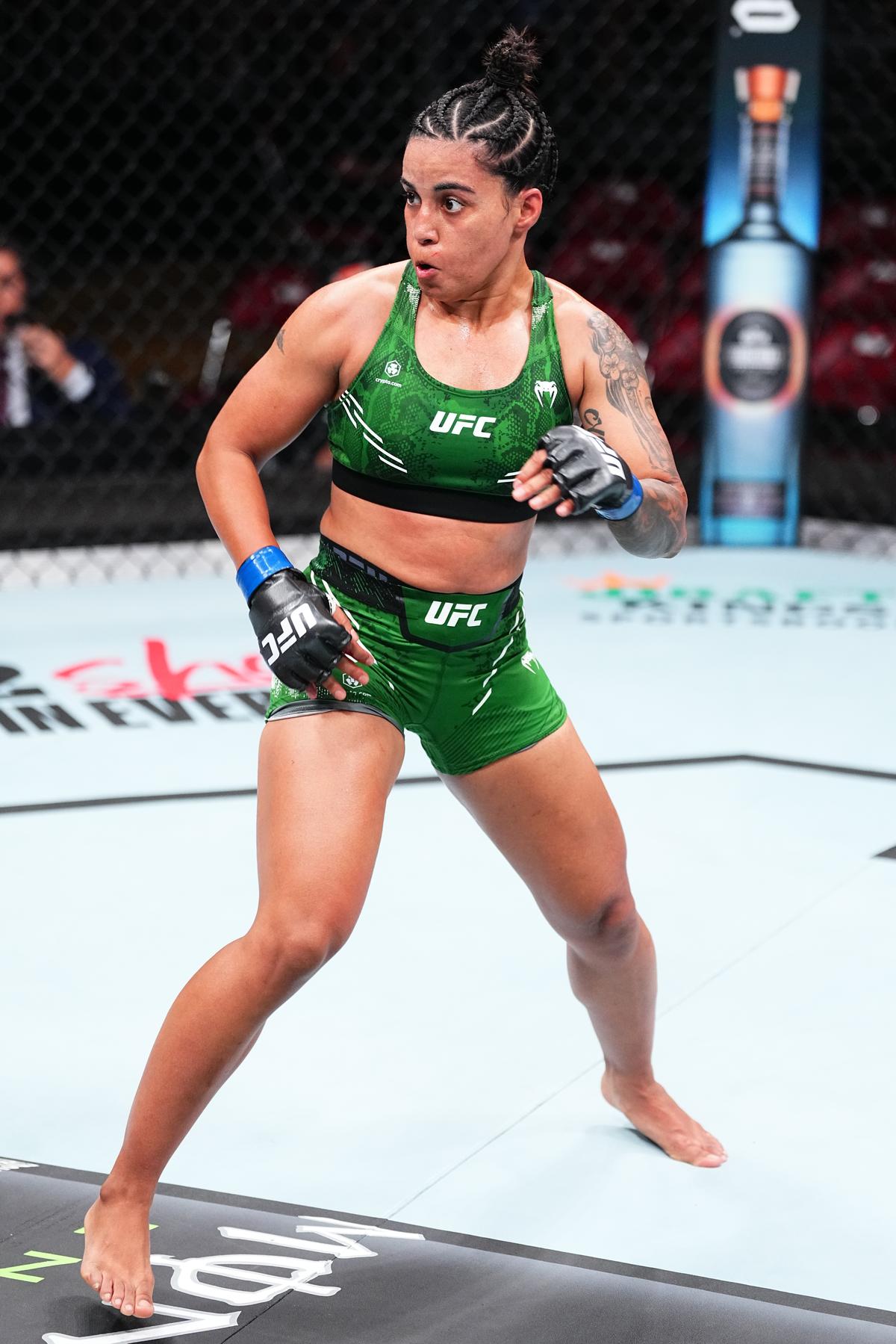 Power packed: Puja’s powerful jabs and strong ground-and-pound technique will help mitigate her reach disadvantage, giving her an excellent opportunity to register consecutive wins in the UFC.