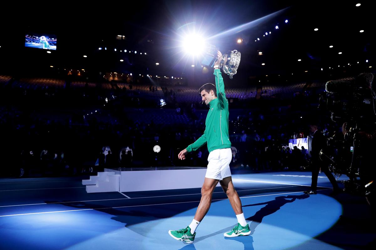 Djokovic won his eighth title in Melbourne after beating Dominic Thiem in a five-setter in the final in 2020.