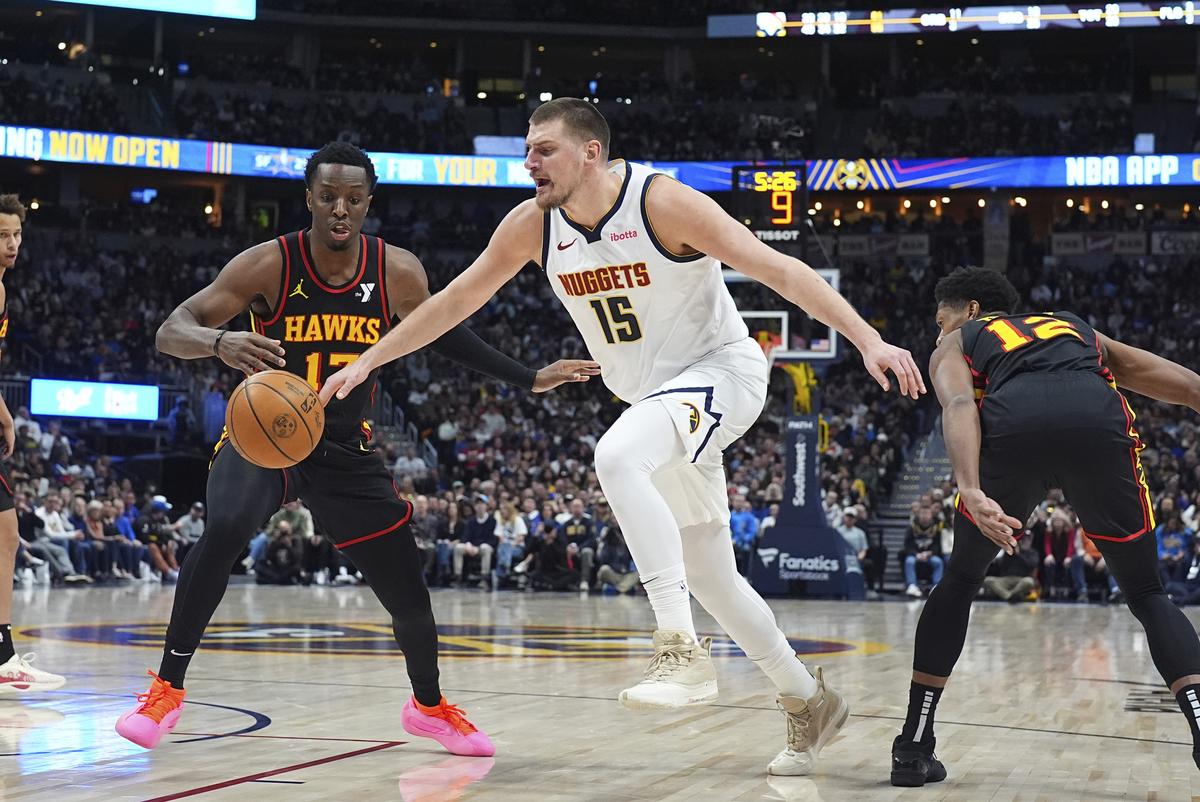 Three of the top five overall vote-getters led balloting for Western Conference forwards with Serbian center Jokic (in white) atop the list.