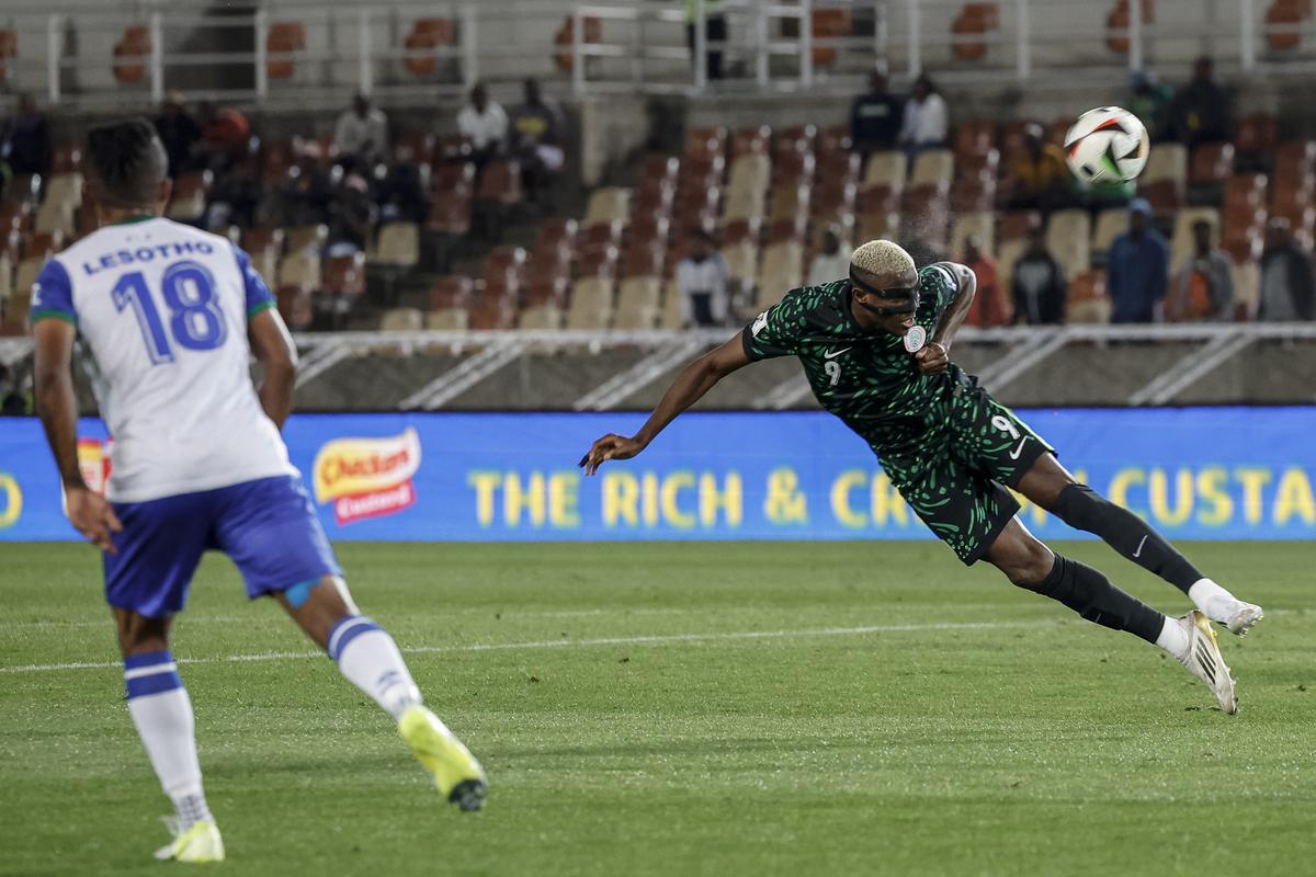Lost roar: Nigeria looked a different side with an without Osimhen, who missed several matches with injury in the qualification campaign.