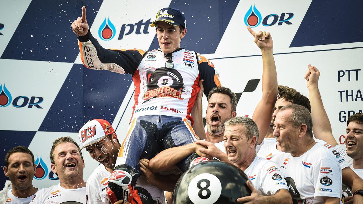 Marc Marquez wins sixth MotoGP title