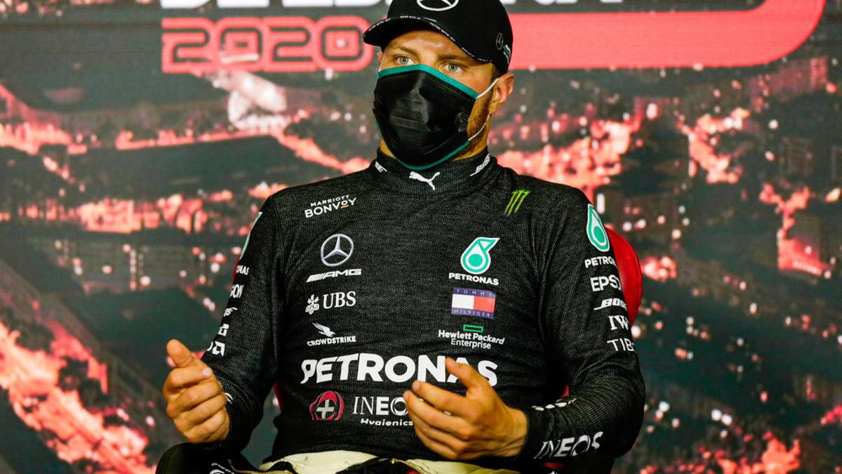 Bottas is feeling the heat in Mercedes' black overalls