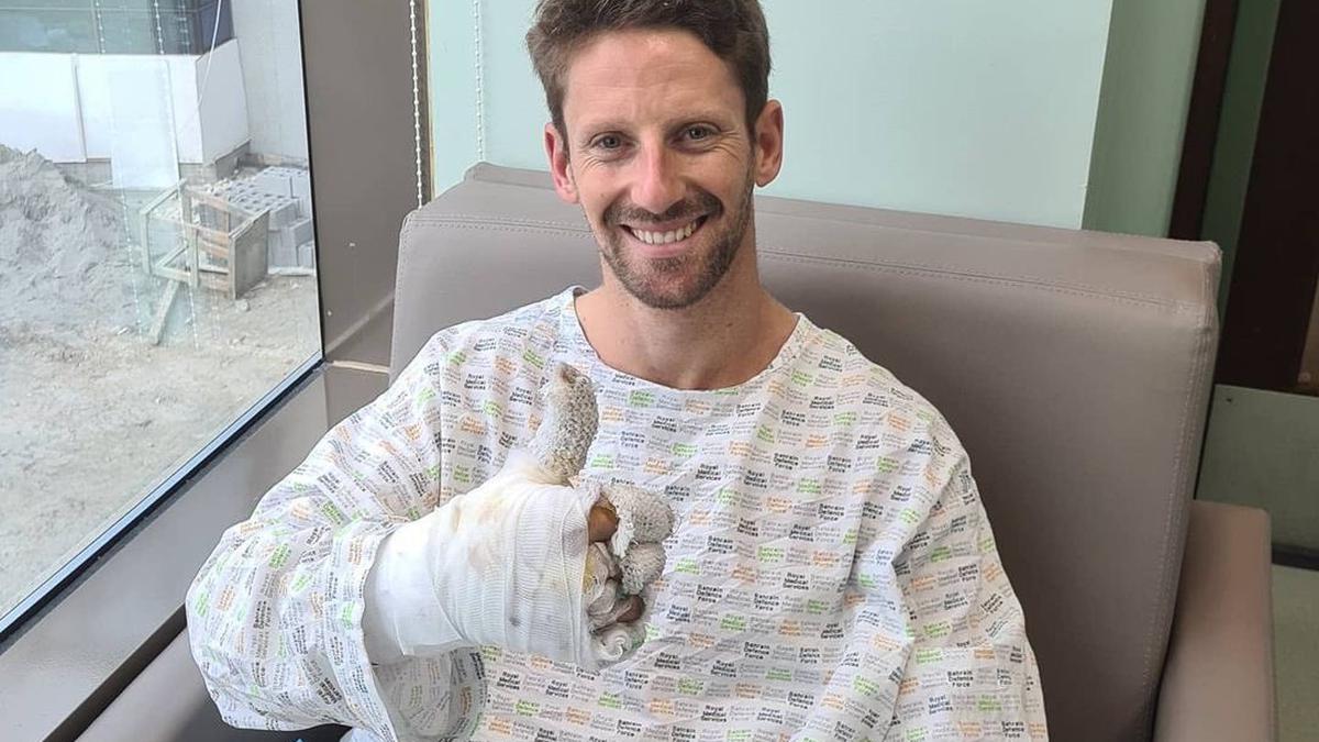 Grosjean to spend another night in hospital, keen for Abu Dhabi return