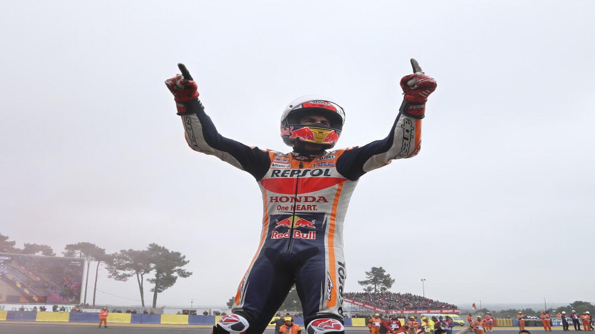 Marc Marquez wins French Moto GP for Honda landmark, younger brother Alex Marquez wins Moto2 Grand Prix