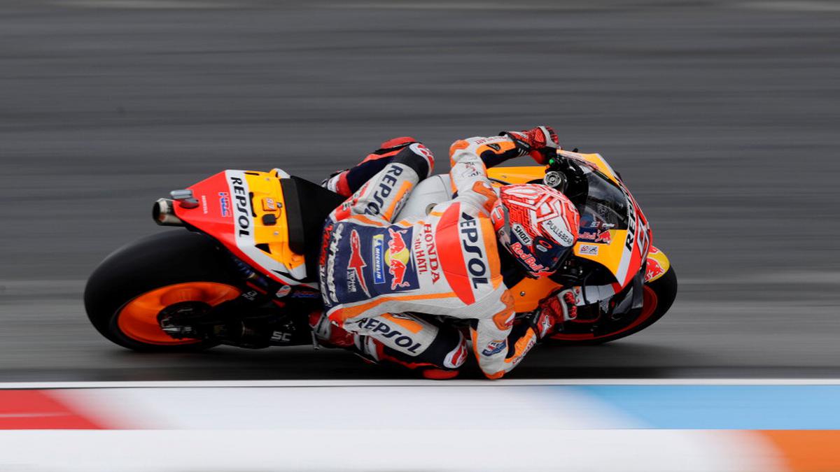 Marc Marquez defies rain to take Czech Grand Prix pole position and equal Mick Doohan's record