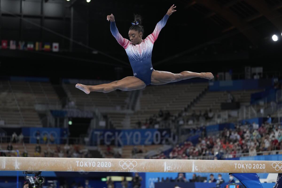 Simone Biles earns medal as she exits Olympics on high note