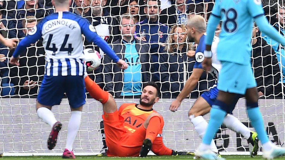 Premier League: Hugo Lloris breaks arm, Spurs trail Brighton