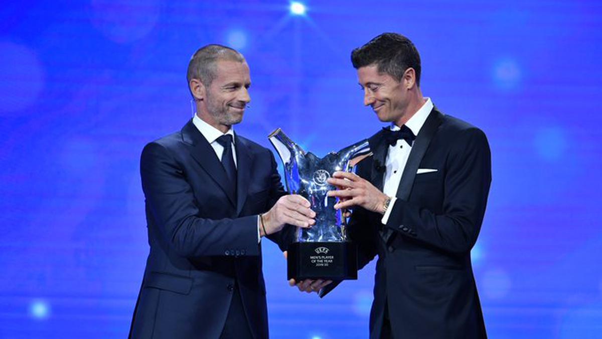 UEFA Awards: Lewandowski named men's player of the year, Harder best women's player