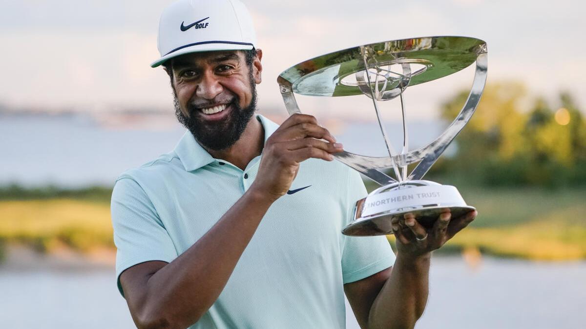 Tony Finau wins Northern Trust open to end five-year drought