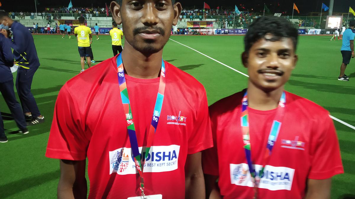 Indian junior players, Sunil Jojo and Sudeep Chirmako in Odisha team