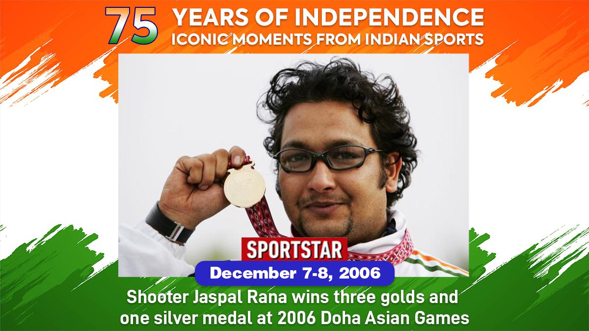 75 years of independence, 75 iconic moments from Indian sports: No 22 - Jaspal Rana shooting gold medals at 2006 Asian Games