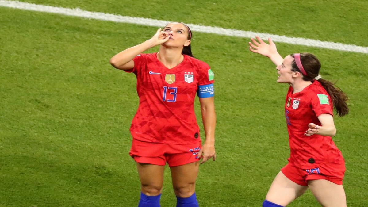 Women's World Cup semifinal: USA's Alex Morgan explains teacup celebration