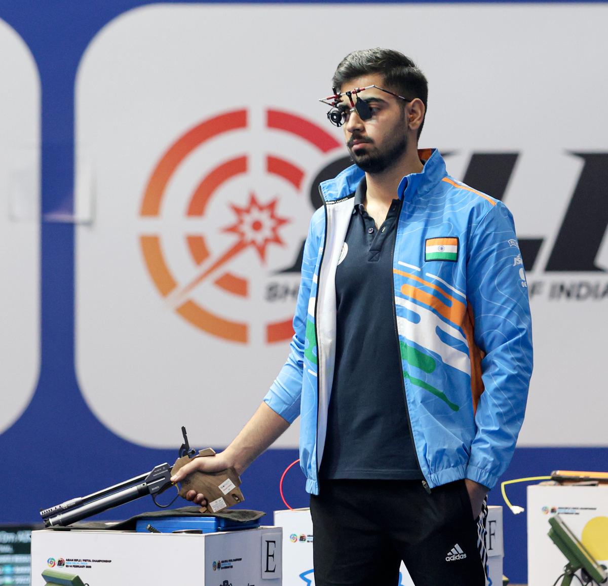Dual delight: Samrat Rana, the reigning men’s 10m air pistol World champion, had won the bronze medal in the individual competition and also helped the Indian men’s team bag a silver. 